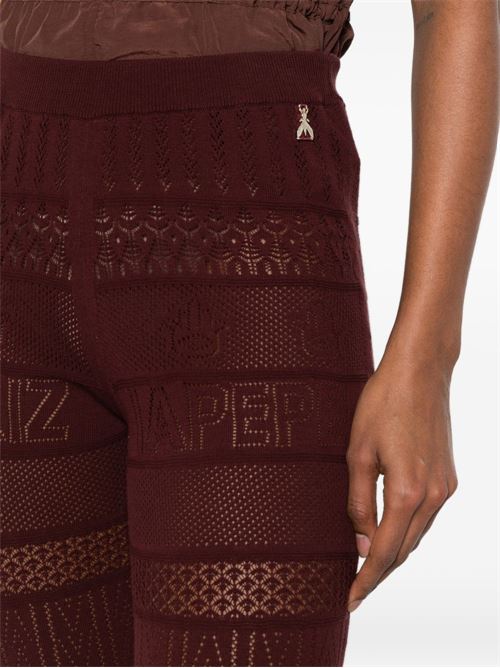 Pantalone donna Patrizia Pepe marrone in rete a zampa PATRIZIA PEPE | 2P1757K332B887